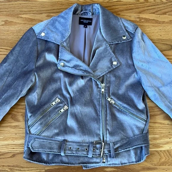 Walter Baker Violet Velvet Jacket - Picture 3 of 8